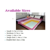 Quick Dry Red Baby Bed Protector Rubber Sheet Waterproof Sheet - Medium - upto 120 cm length