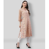 Divena - Multicolor Cotton Womens Front Slit Kurti - 5XL