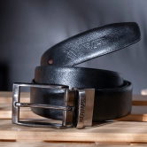 Red Tape Reversible Leather Belt For Men | TextuRed  Leather Belt | Classic and Durable