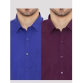 Maharaja - Multicolor Polyester Slim Fit Mens Formal Shirt ( Pack of 2 ) - 44