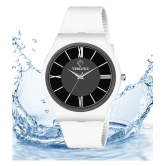 Versatile - White Leather Analog Mens Watch