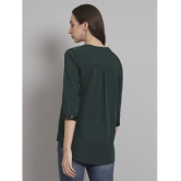 Curvydrobe Green Crepe Women's A-Line Top ( Pack of 1 ) - None