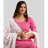 Lee Moda - Pink Straight Rayon Women's Stitched Salwar Suit ( Pack of 1 ) - XXL