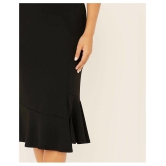 Addyvero Cotton Lycra Ruffled skirt - Black Single - 30