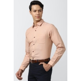 Men Peach Slim Fit Formal Full Sleeves Formal Shirt