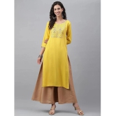 Janasya - Mustard Rayon Womens Straight Kurti ( Pack of 1 ) - None