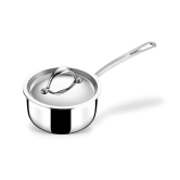 Stahl Triply Stainless Steel Artisan Saucepan (Size - 14cm/1.1ltr) by Mahavir Home Store