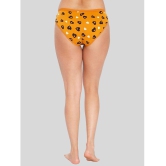 ILRASO - Yellow Cotton Printed Women's Bikini ( Pack of 1 ) - None