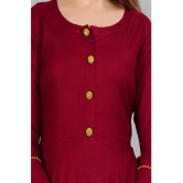 SIPET - Maroon Rayon Women''s Flared Kurti ( Pack of 1 ) - None