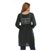 JC4U - Green Rayon Womens Straight Kurti - L