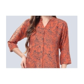 Meher Impex Rust Crepe Womens Tunic ( Pack of 1 ) - None