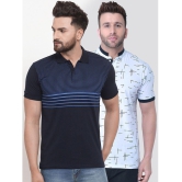 Wild West - Multicolor Cotton Blend Regular Fit Mens Polo T Shirt ( Pack of 2 ) - None