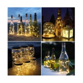 MIRADH Bottle Cork Lights 20 LED 6.5 FT LED Strips Yellow - Yellow