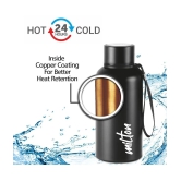 Milton Aura 500 Thermosteel Bottle, 520 ml, Black | 24 Hours Hot and Cold | Easy to Carry | Rust Proof | Leak Proof | Tea | Coffee | Office| Gym | Home | Kitchen | Hiking | Trekking | Travel