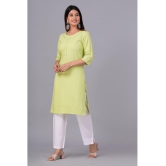 Doriya Cotton Blend Embroidered Kurti With Palazzo Women's Stitched Salwar Suit - Green ( Pack of 1 ) - None