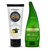 LA ORGANO Peel Off Mask+Aloe Vera Gel Face Peel Off 300 gm Pack of 2