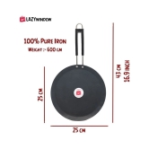 LAZYWINDOW Iron Dosa Tawa ( Pack of 1 ) - Black