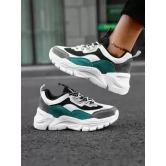 Sneakers For Women  (White - Green)-40