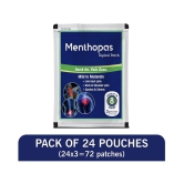 Menthopas Muscle and Joint Pain Relief Patches Knee Back Shoulder Elbow Heel Menstrual Periods 72 Patches