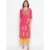 Women Pink Ethnic Motifs Printed Kurta