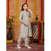 Aarika Girls Silk Patiala Kurta Set ( Pack of 1 , Grey ) - None