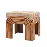 Bamboo Cushion Ottoman