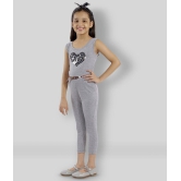 Kids Cave - Gray Cotton Blend Girls Jumpsuit ( Pack of 1 ) - None