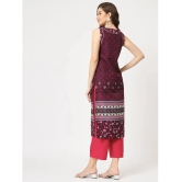 Pannkh - Magenta Rayon Womens Straight Kurti ( Pack of 1 ) - None