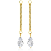 VIVASTRI Golden Drop Earrings ( Pack of 2 ) - Golden