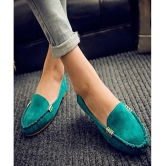 Shoetopia - Turquoise Women''s Loafers - None