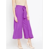 Women Purple Loose Fit Solid Culottes