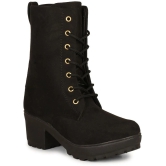 Saheb - Black Womens Mid Calf Length Boots - None