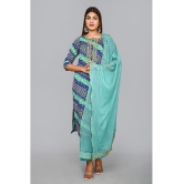 AMIRA'S INDIAN ETHNICWEAR - Blue Rayon Women's Stitched Salwar Suit ( ) - M