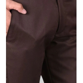 MANCREW - Brown Polycotton Slim - Fit Mens Formal Pants ( Pack of 2 ) - None