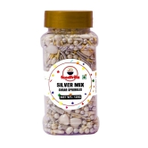 foodfrillz Silver Mix, 125 g Sprinkles for Cake Decoration