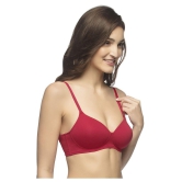 Amante Cotton T-Shirt Bra - Red Single - 38C