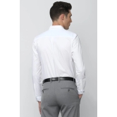 Men White Slim Fit Formal Full Sleeves Formal Shirt