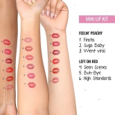 POPxo Makeup Mini Lip Kit - Left On Red (Set of 3) | Creamy, Matte Finish, Highly Pigmented, Red Shade Mini Lipsticks