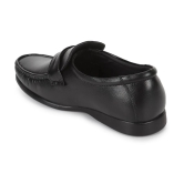 UrbanMark Men Ultimate Comfort Faux Leather Easy Slip-On Formal Shoes without Lace - Black - None