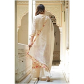 Sacrifice Cotton Ethnic Top Skirt With Dupatta Set