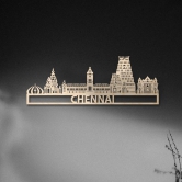 Wooden City Skyline | Chennai-Black Wood