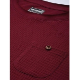 Dillinger Cotton Oversized Fit Solid Half Sleeves Mens T-Shirt - Maroon ( Pack of 1 ) - None