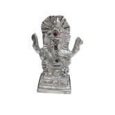 Silver-plated idol of Lord Ganesha