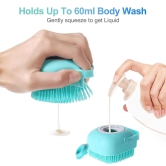Body Scrubber with Soap Dispenser Brush, Silicone Exfoliating Brushes, Soft Body Exfoliator, Bath Loofah for Babies, Kids, Women, Men and Pets