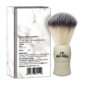 Man Arden Royal White Premium Shaving Brush With Ultra Soft & Absorbent Bristles & Long Handle | Cruelty Free | For A Smooth Shave