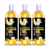 GULBADAN Cold-Pressed 100% Pure Castor Oil 100 mL Pack of 3