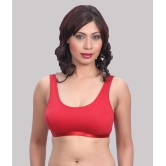 Kiran Enterprises Red Cotton Non Padded Womens T-Shirt Bra ( Pack of 2 ) - None