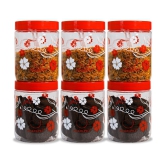 PearlPet - Red Plastic Spice Container ( Set of 6 ) - 1800 ml - Red