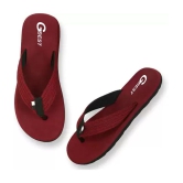 GBest - Maroon Men's Thong Flip Flop - None