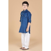 AJ Dezines - Blue Cotton Blend Boys Kurta Sets ( Pack of 1 ) - None